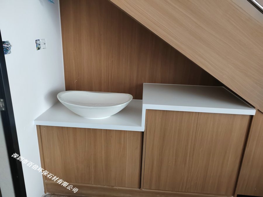 杜邦可丽耐人造石摩登白洗手盆